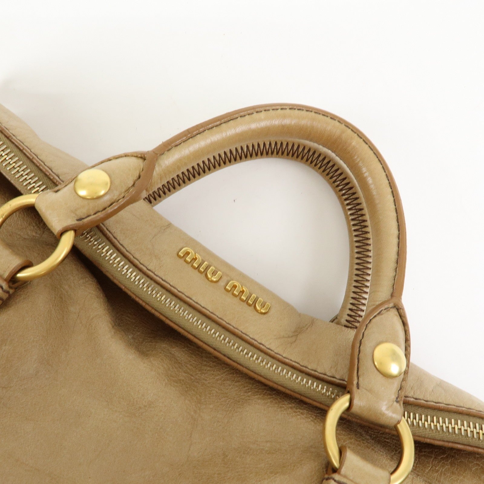 Miu Miu Handbag - Beige, Leather