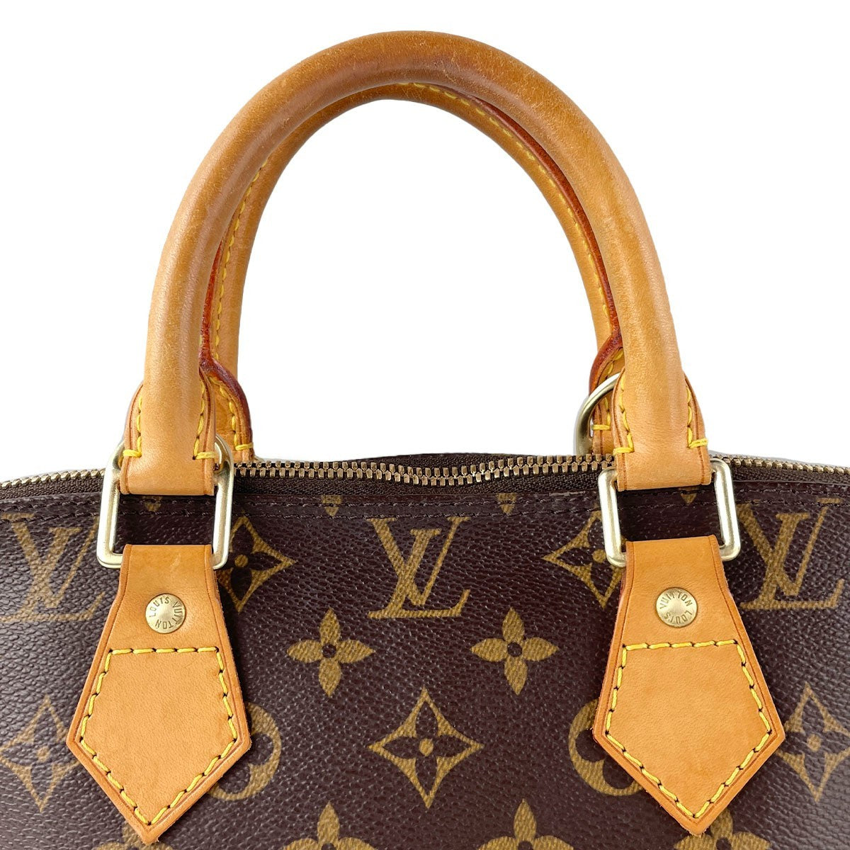 Louis Vuitton Alma Handbag - Brown, Coated Canvas- מגיע עם רצועה, מנעול ומפתח