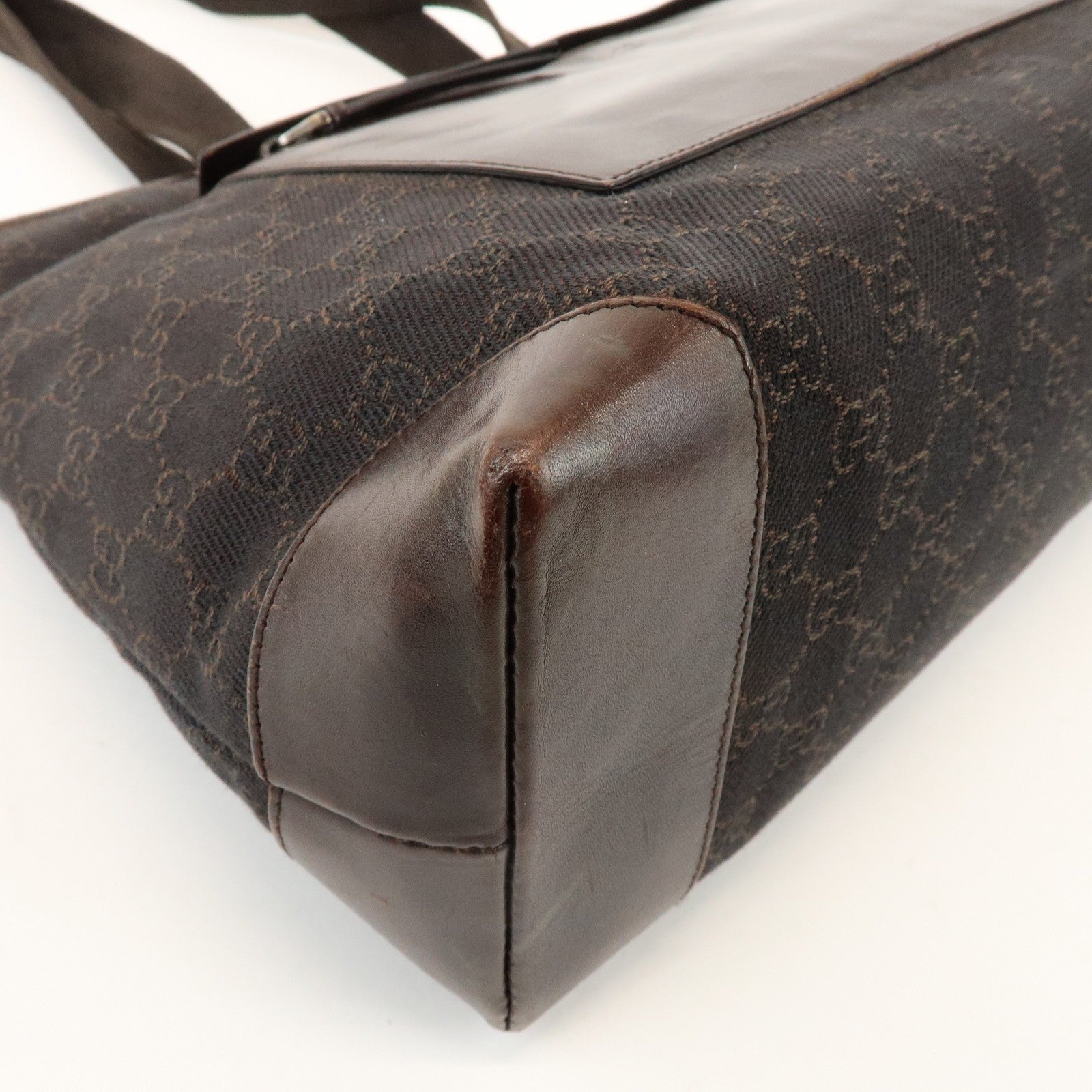 Gucci Tote Bag - Dark Brown, Canvas and Leather