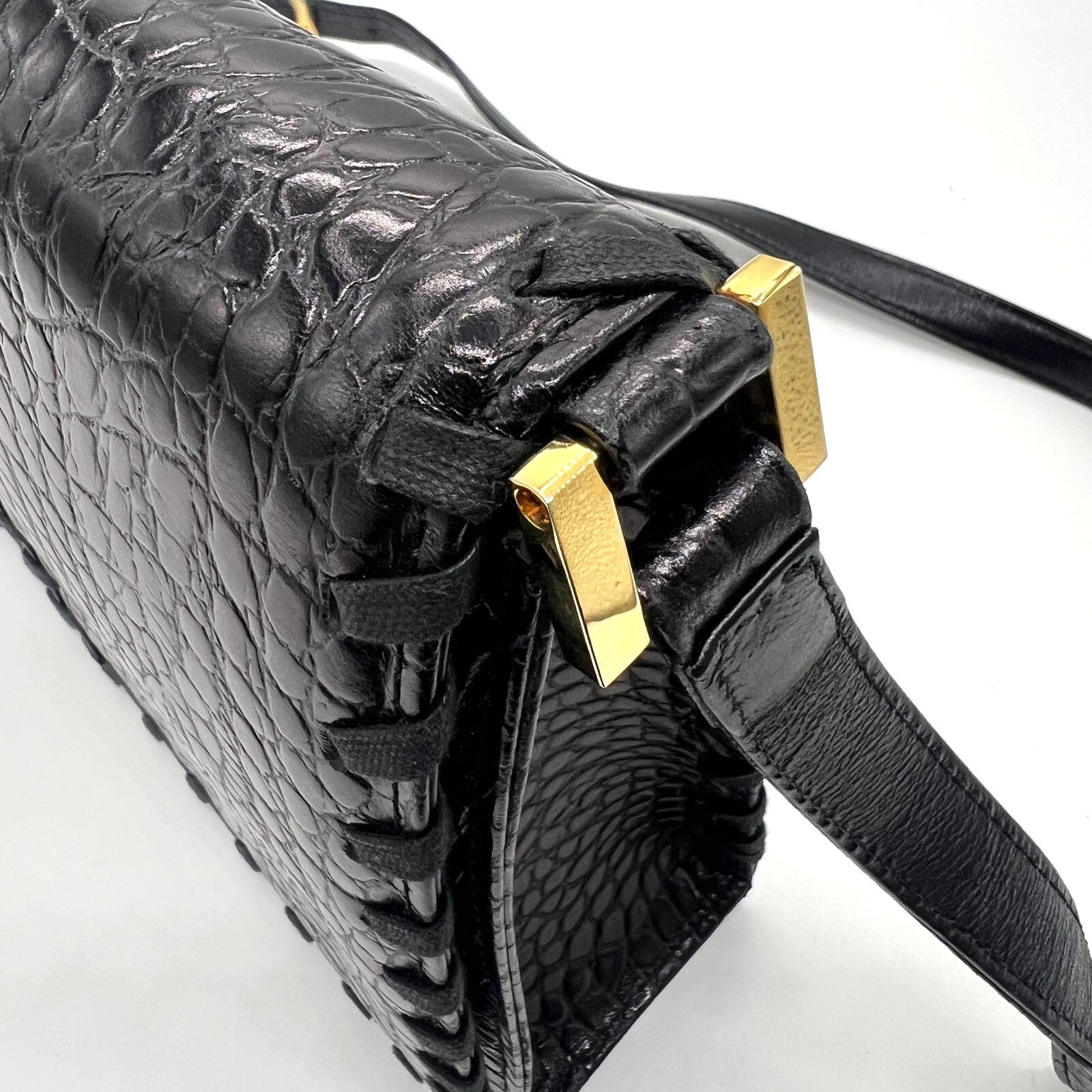 Saint Laurent YSL Shoulder Bag - Black, Leather