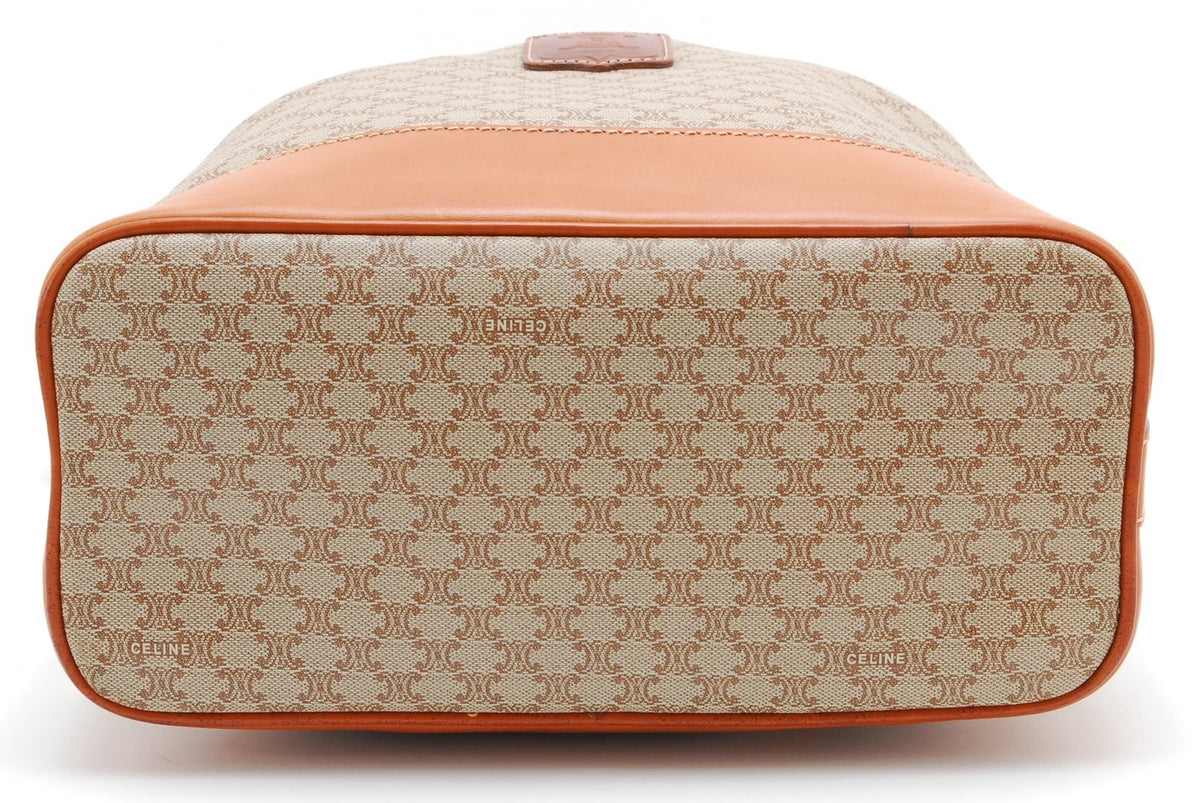 Celine Macadam Shoulder Bag - Beige, Canvas and Leather- מגיע עם הארנק!