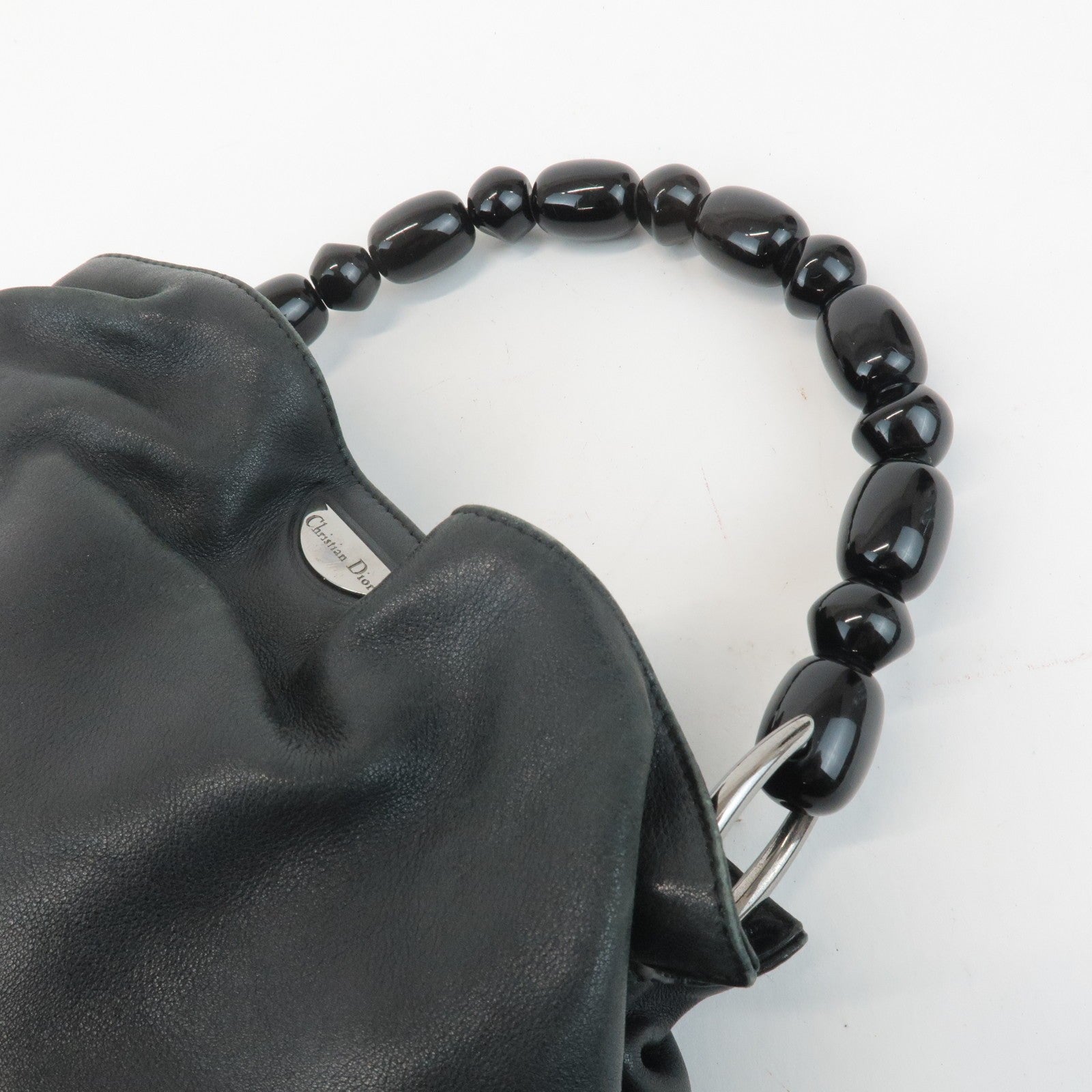 Christian Dior Maris Pearl Hand Bag - Black, Leather