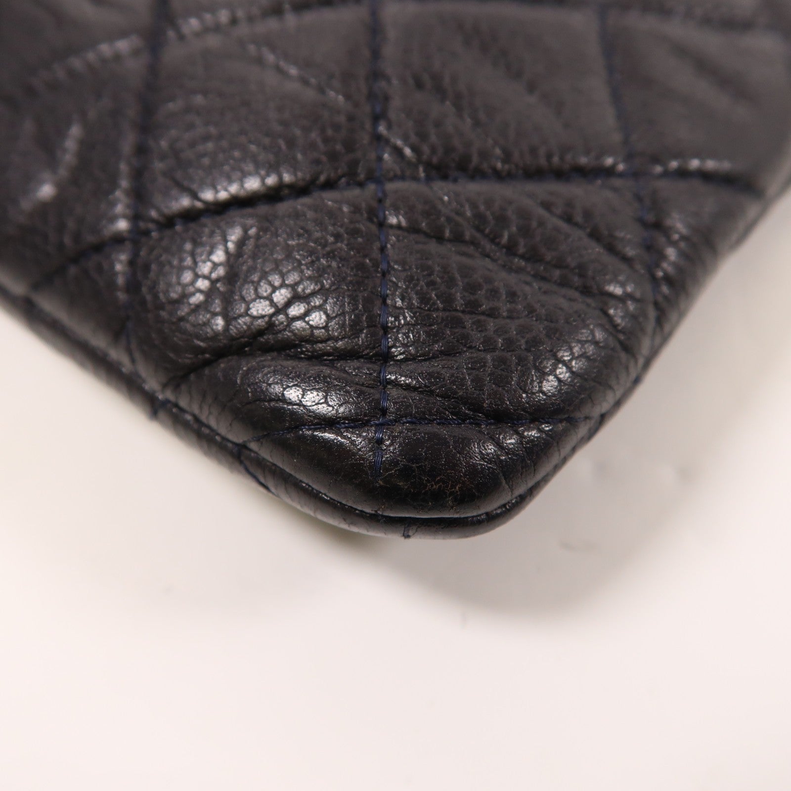 Chanel CC SHW Clutch Bag - Navy, Calfskin Leather