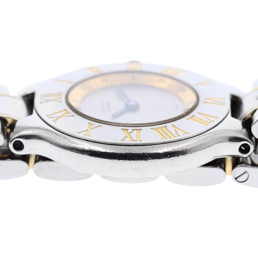 CARTIER Must21 Vantian SM Wristwatch - Silver / Gold, Stainless Steel/Gold Plated