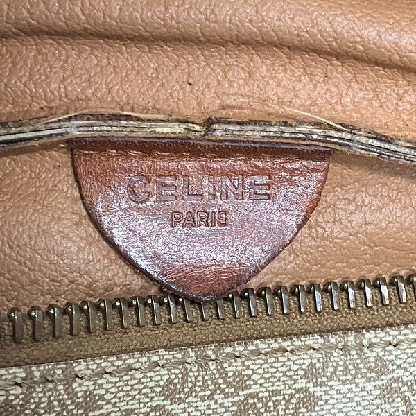 Celine Macadam Waist Pouch/Body Bag - Beige x Brown, Leather