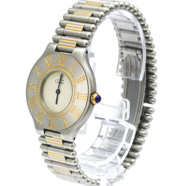 Cartier Must 21 Wristwatch - Silver, Gold Plated Steel