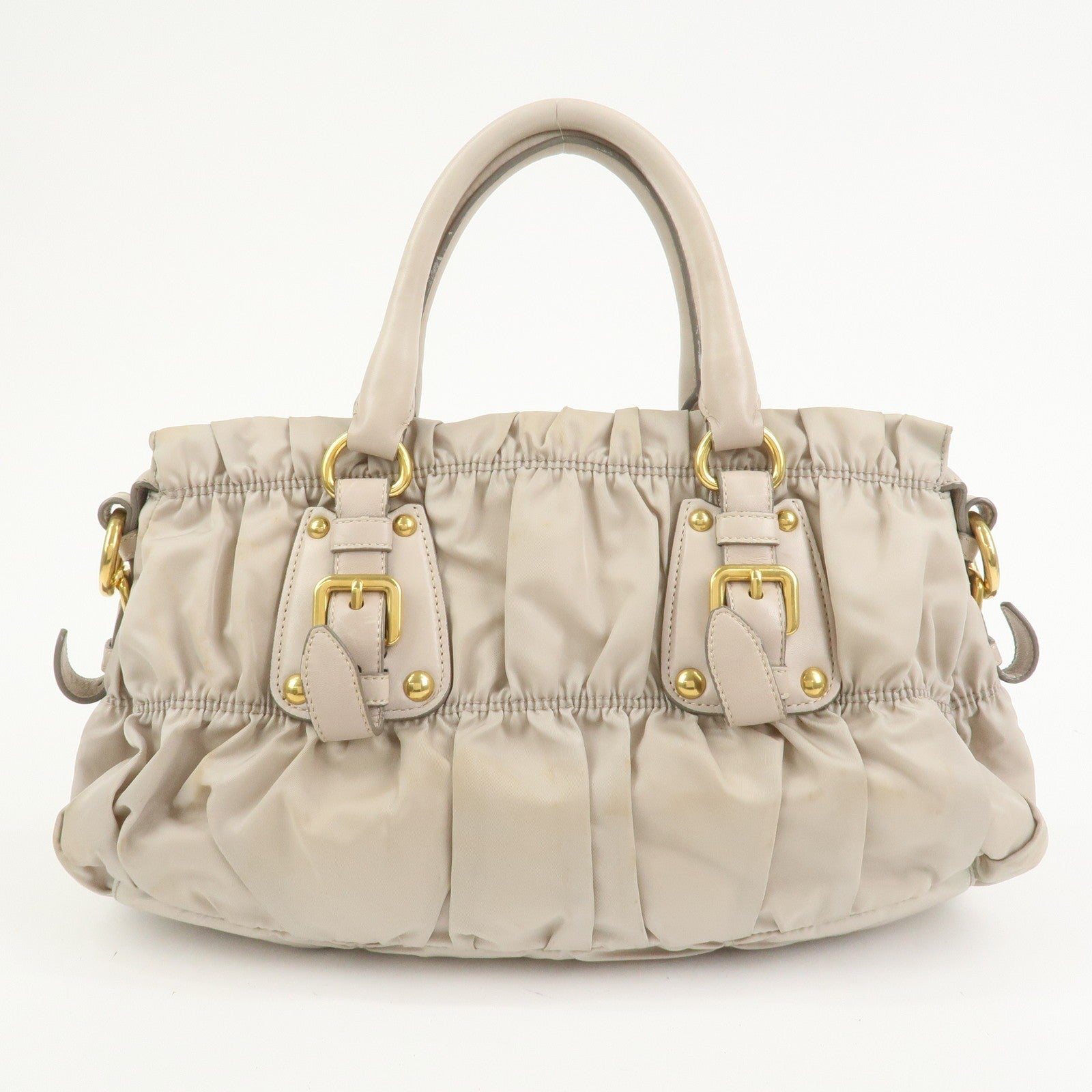 Prada Hand Bag - Gray, Nylon and Leather