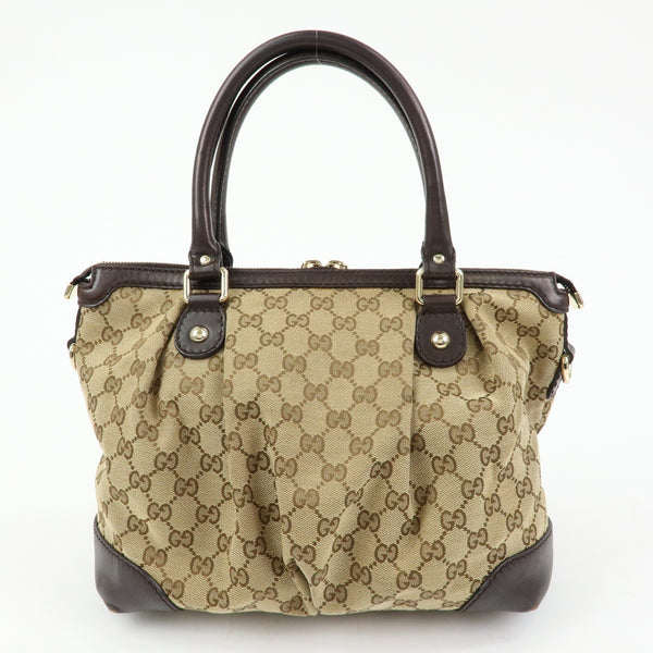 Gucci 247902 2Way Bag - Brown, Canvas and Leather