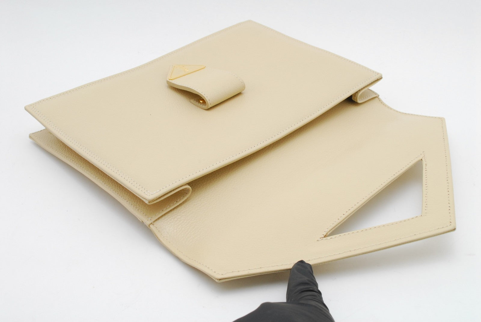 Saint Laurent Yves Saint Laurent Clutch Bag - Ivory, Leather