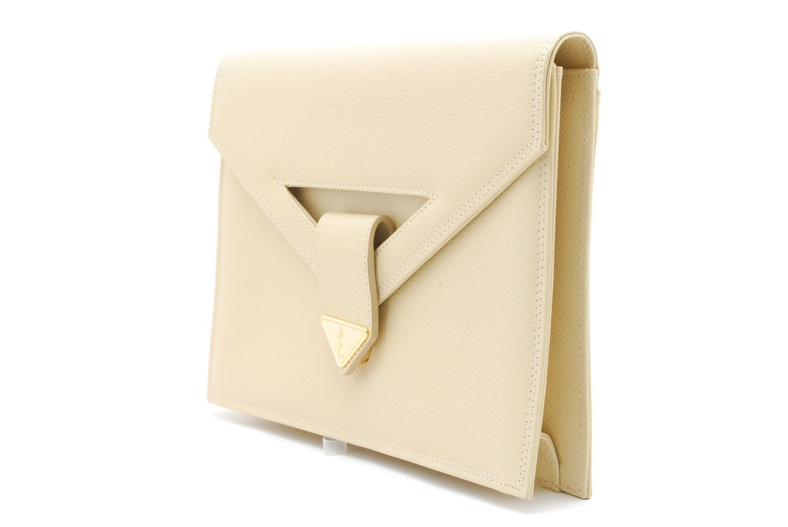Saint Laurent Yves Saint Laurent Clutch Bag - Ivory, Leather