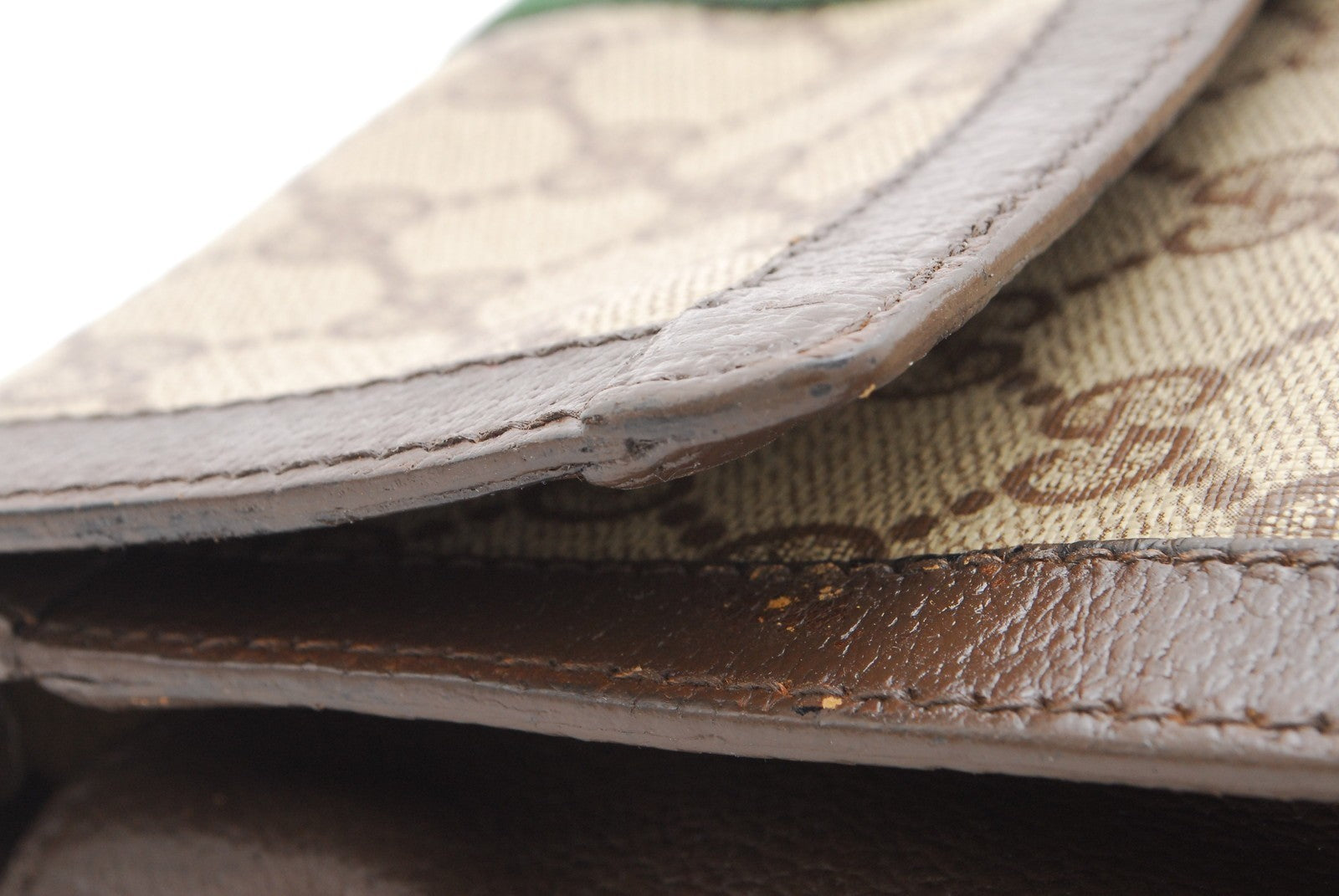 Gucci Sherry Clutch Bag - Beige, PVC Leather