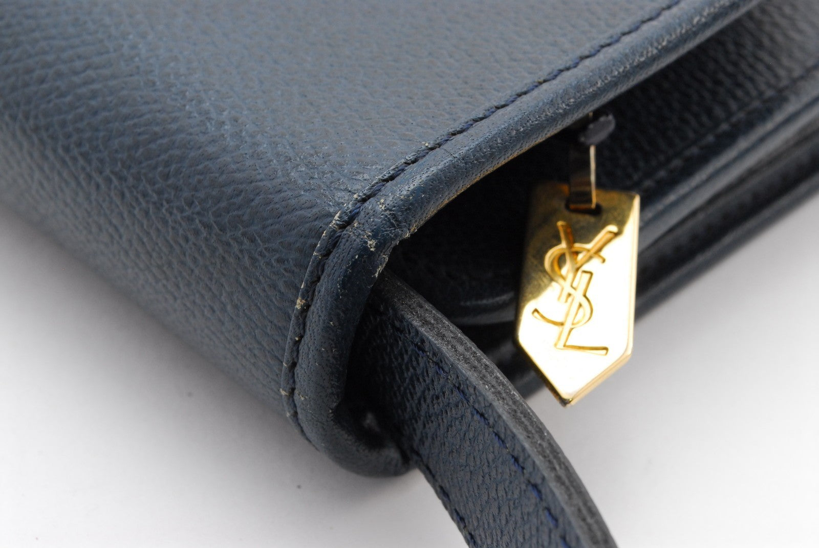 Saint Laurent Shoulder Bag - Navy, Leather