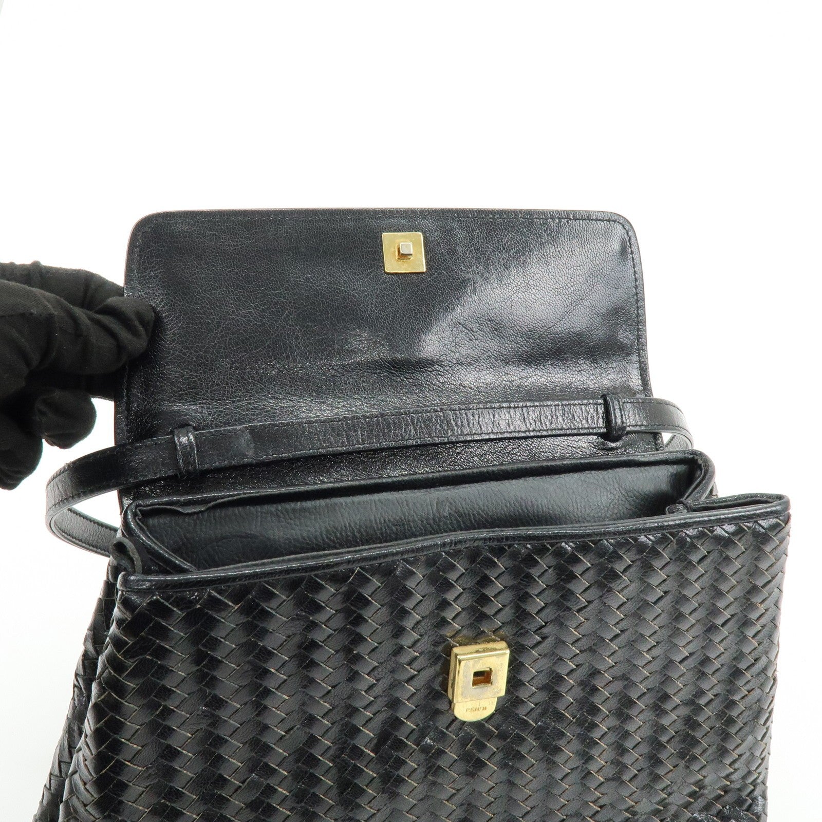 Fendi Hand Bag - Black, Leather