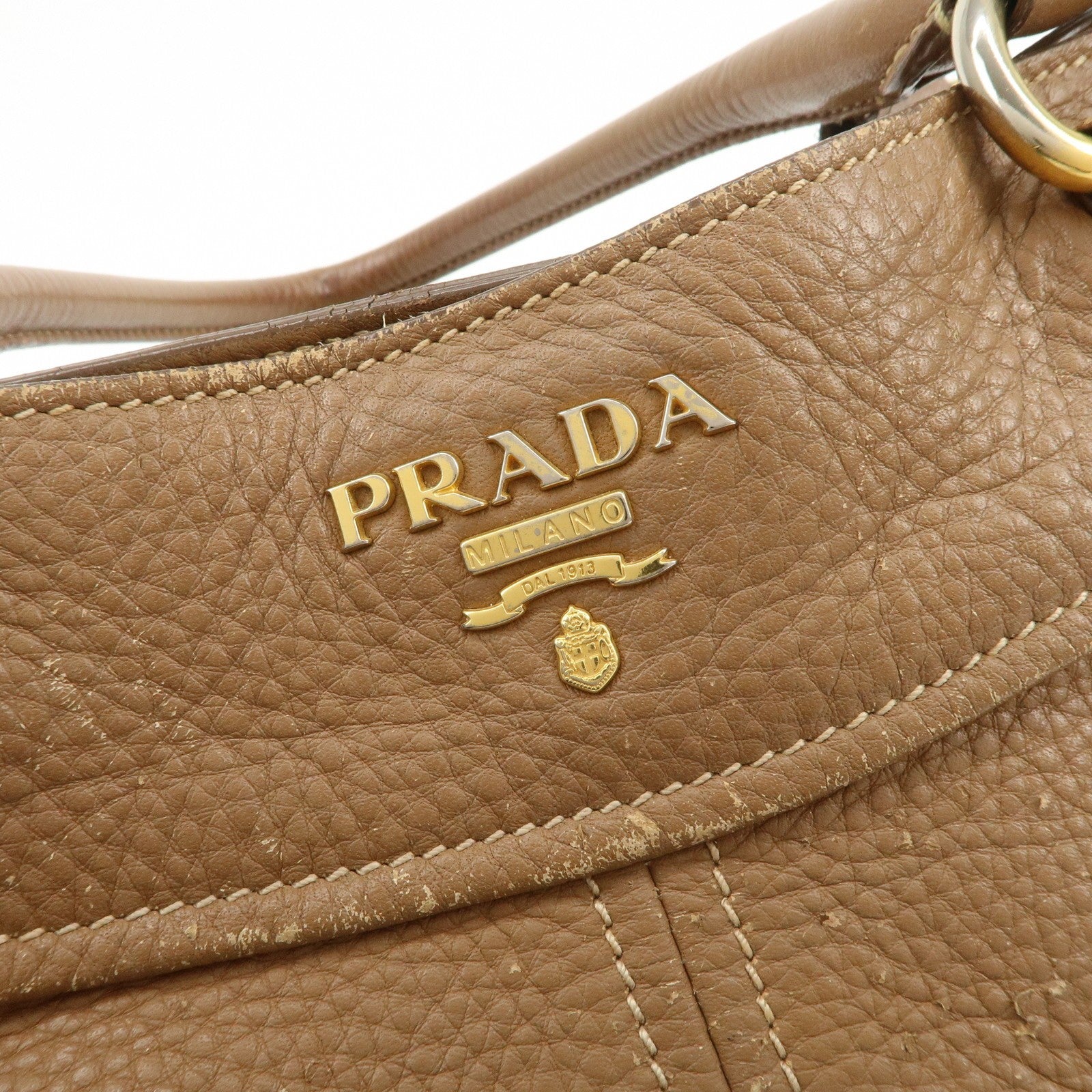 Prada 2Way Bag Hand Bag - Brown, Calf Leather