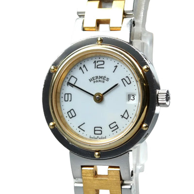 Hermès Clipper Wristwatch - White, Stainless Steel