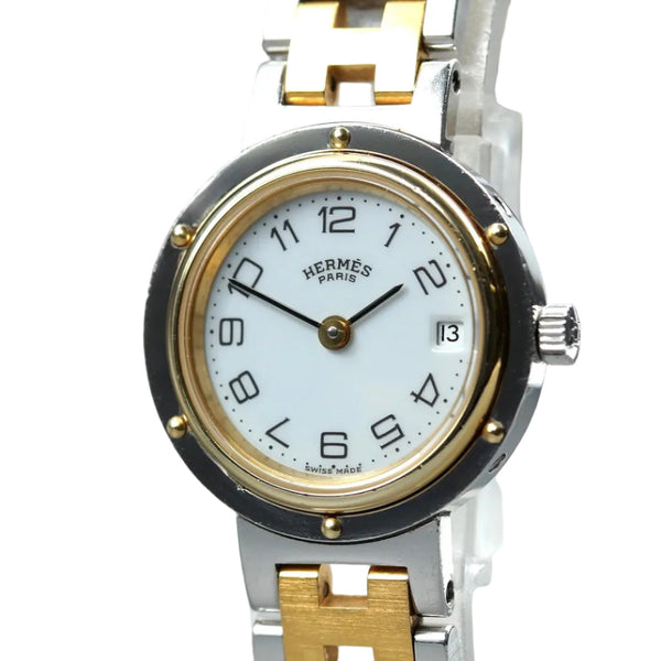 Hermès Clipper Wristwatch - White, Stainless Steel
