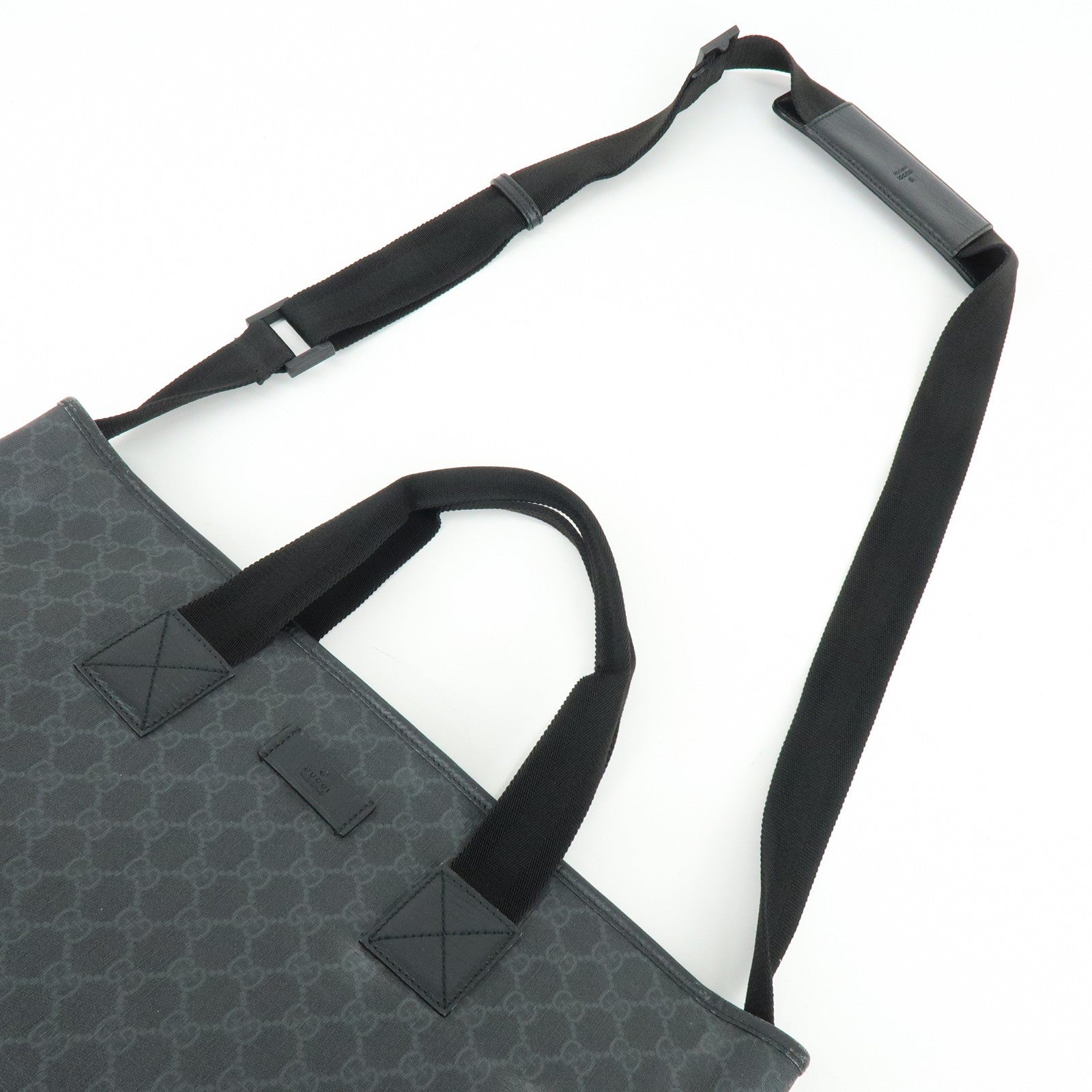 GUCCI GG Supreme 2Way Bag Hand Bag Shoulder Bag Black