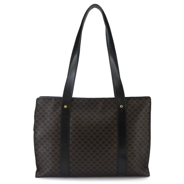 Celine Macadam Tote Bag - Black, Brown, PVC, Leather