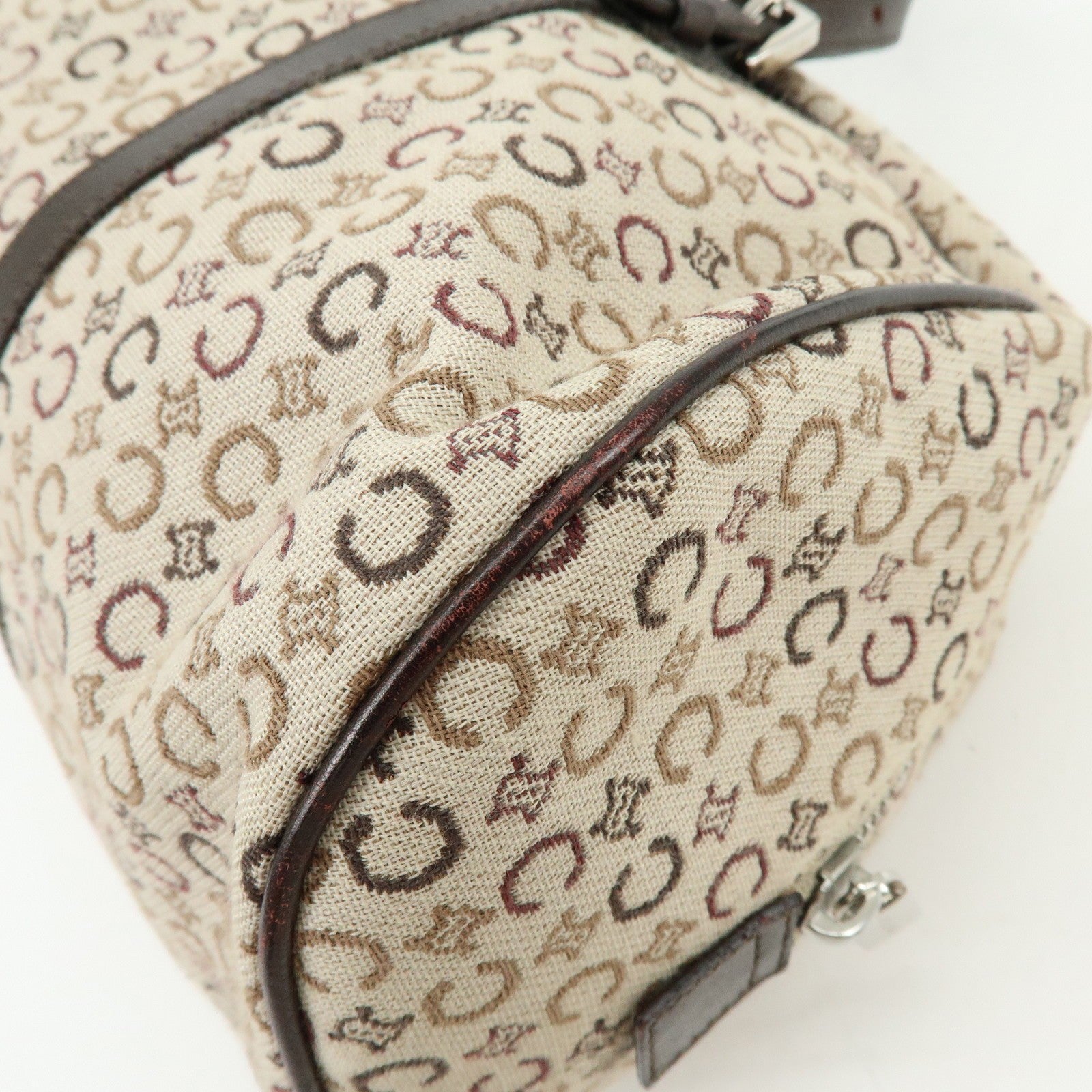 Celine C Macadam Hand Bag - Beige, Canvas and Leather