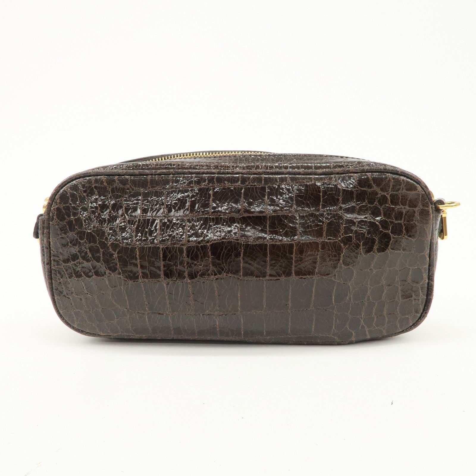 Miu Miu Shoulder Crossbody Bag - Dark Brown, Embossed Leather 