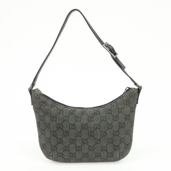 Gucci Shoulder Bag - Black, Leather and GG Denim