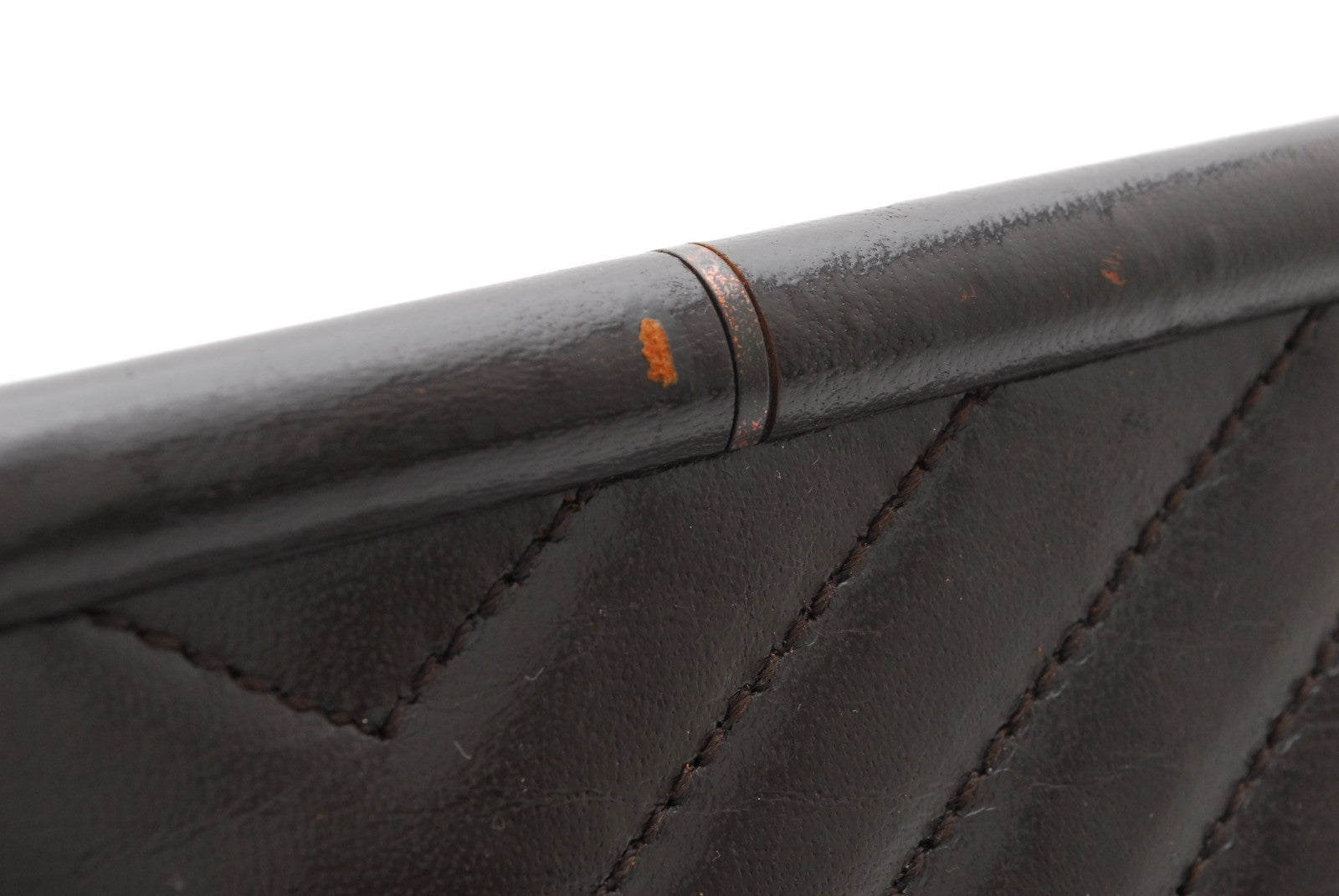 Saint Laurent Clutch Bag - Brown, Leather 
