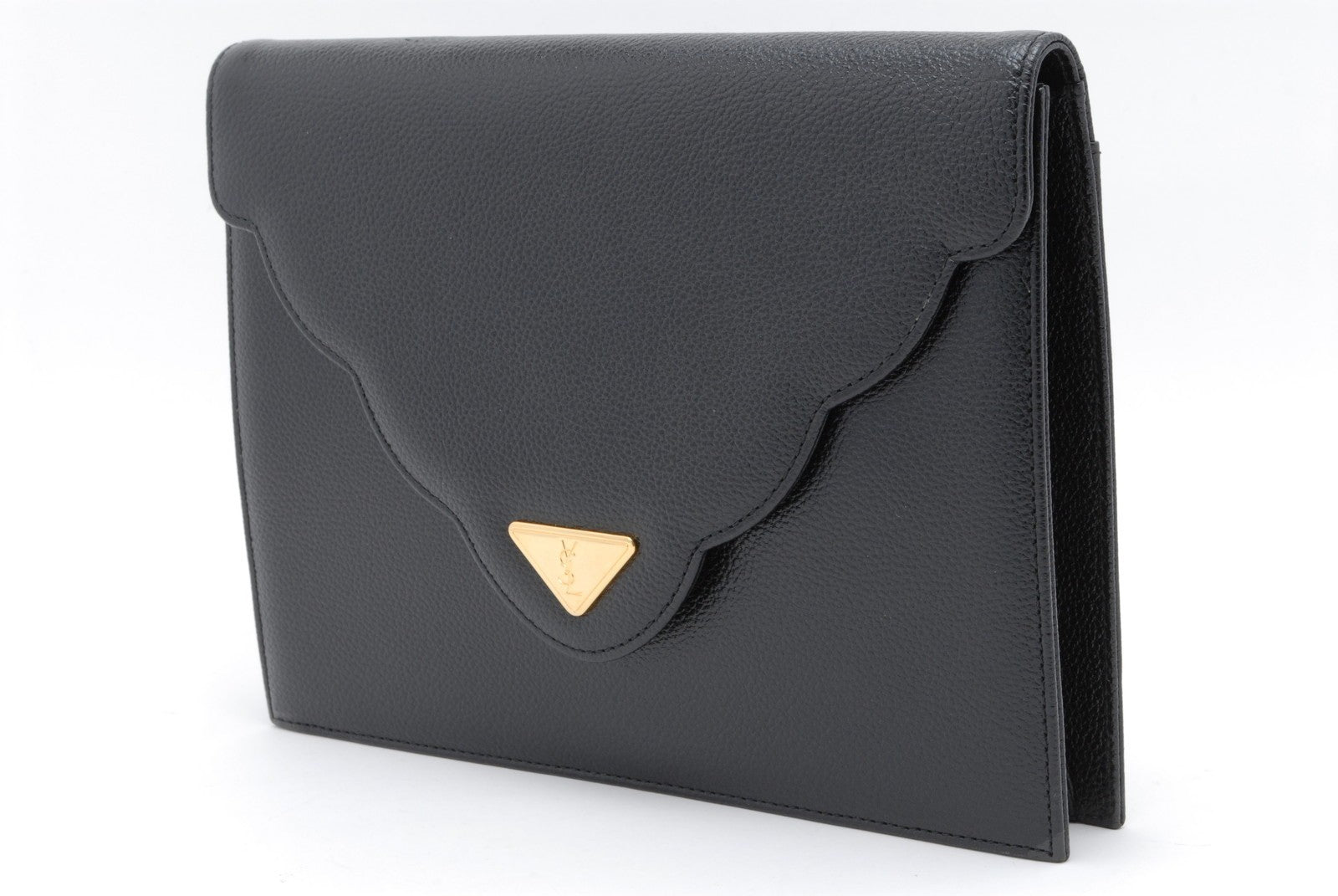 Saint Laurent YSL Clutch Bag - Black, Leather
