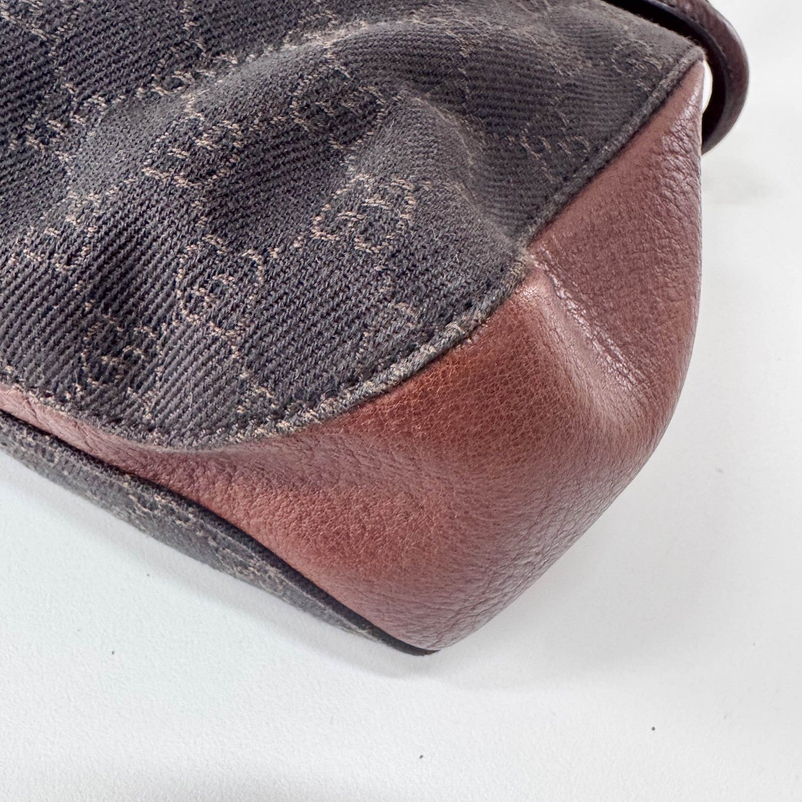 Gucci Horsebit Shoulder Bag - Brown, Canvas