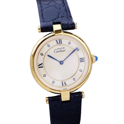 Cartier Must de Louis Cartier Watch - Gold, Leather