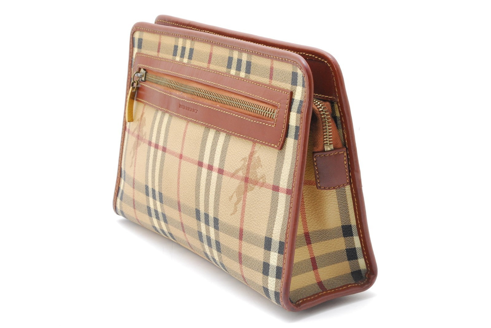 Burberry Nova Clutch Bag - Brown, Leather