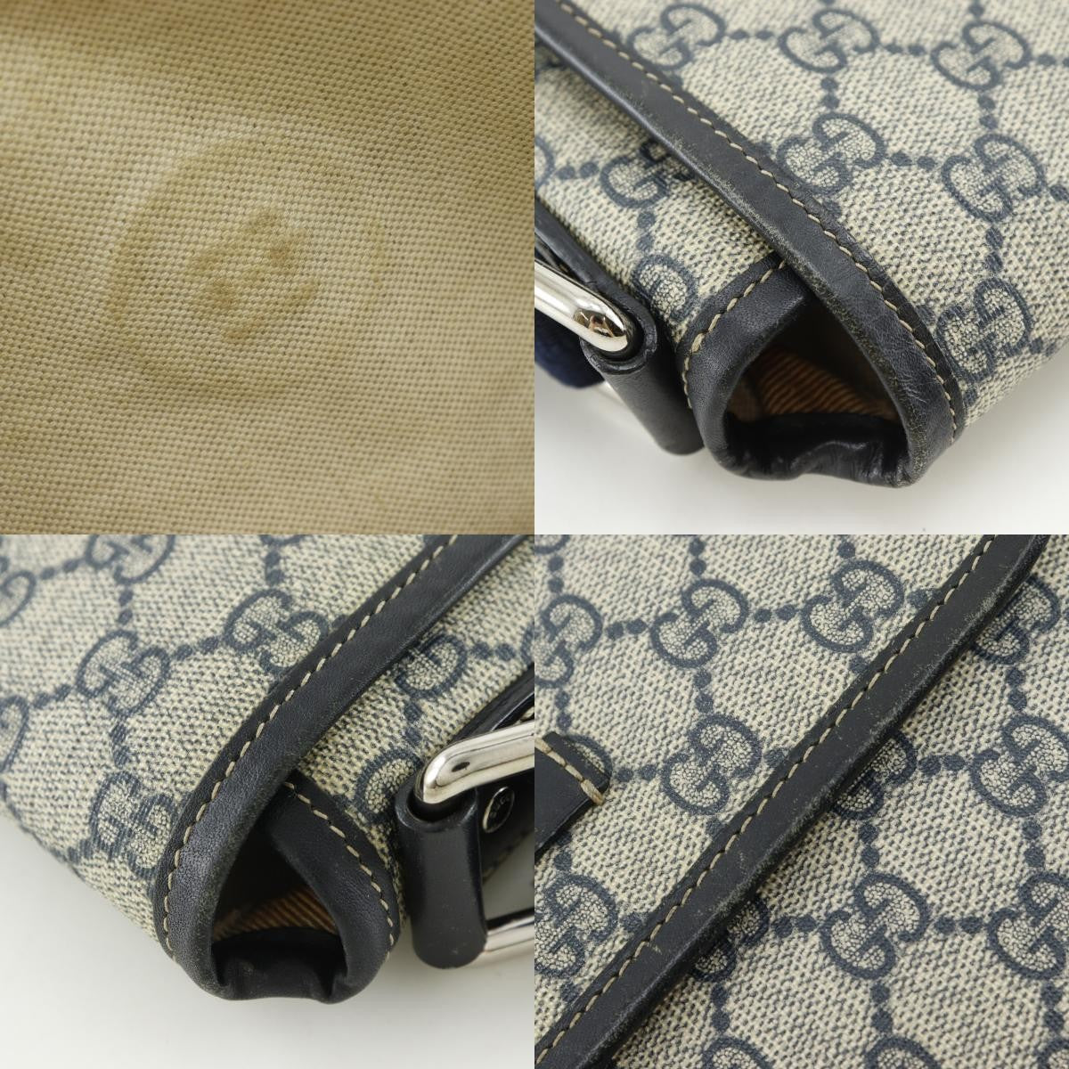 Gucci Shoulder Bag - Navy Blue, GG Supreme Canvas