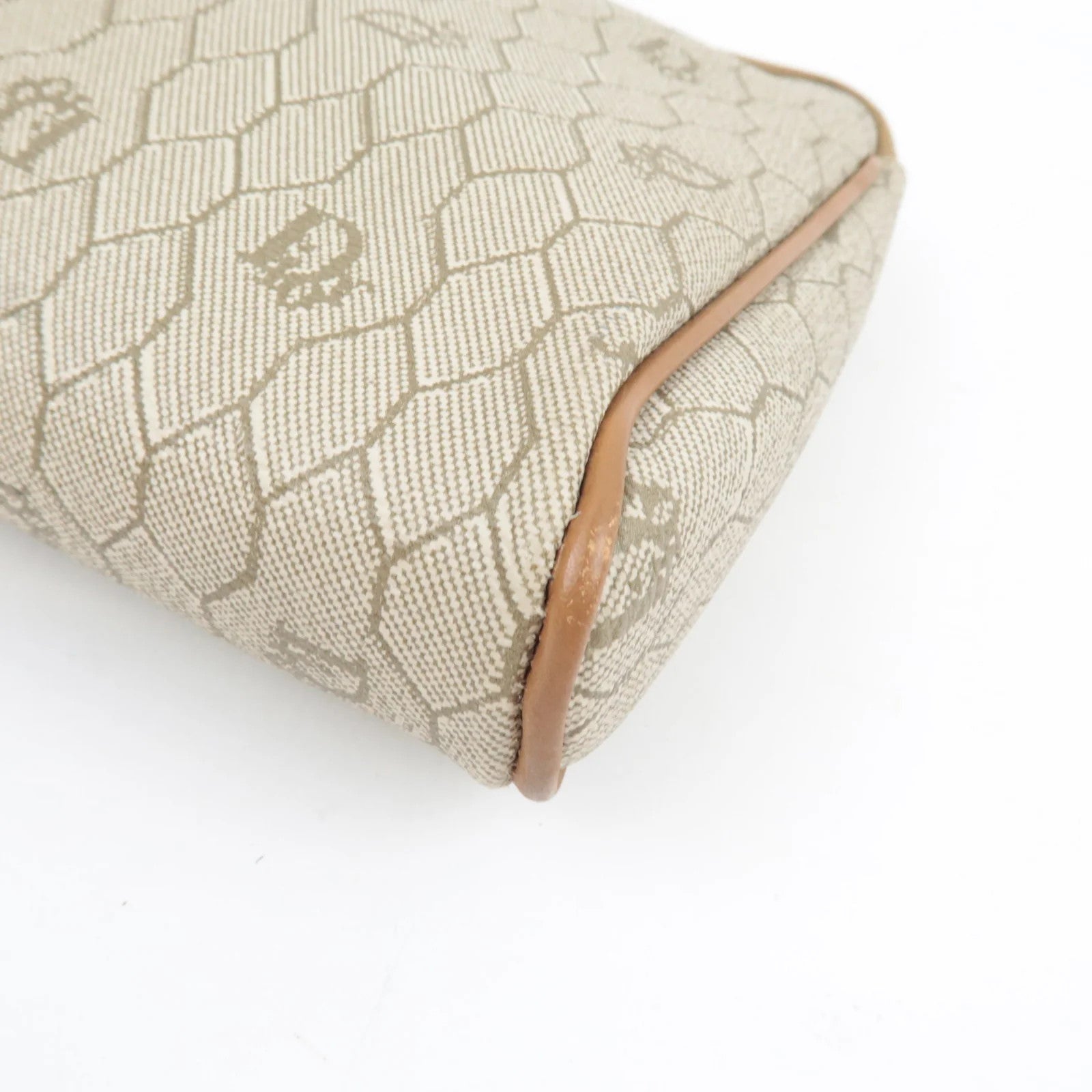 Christian Dior Honeycomb Clutch Bag - Beige, PVC Leather