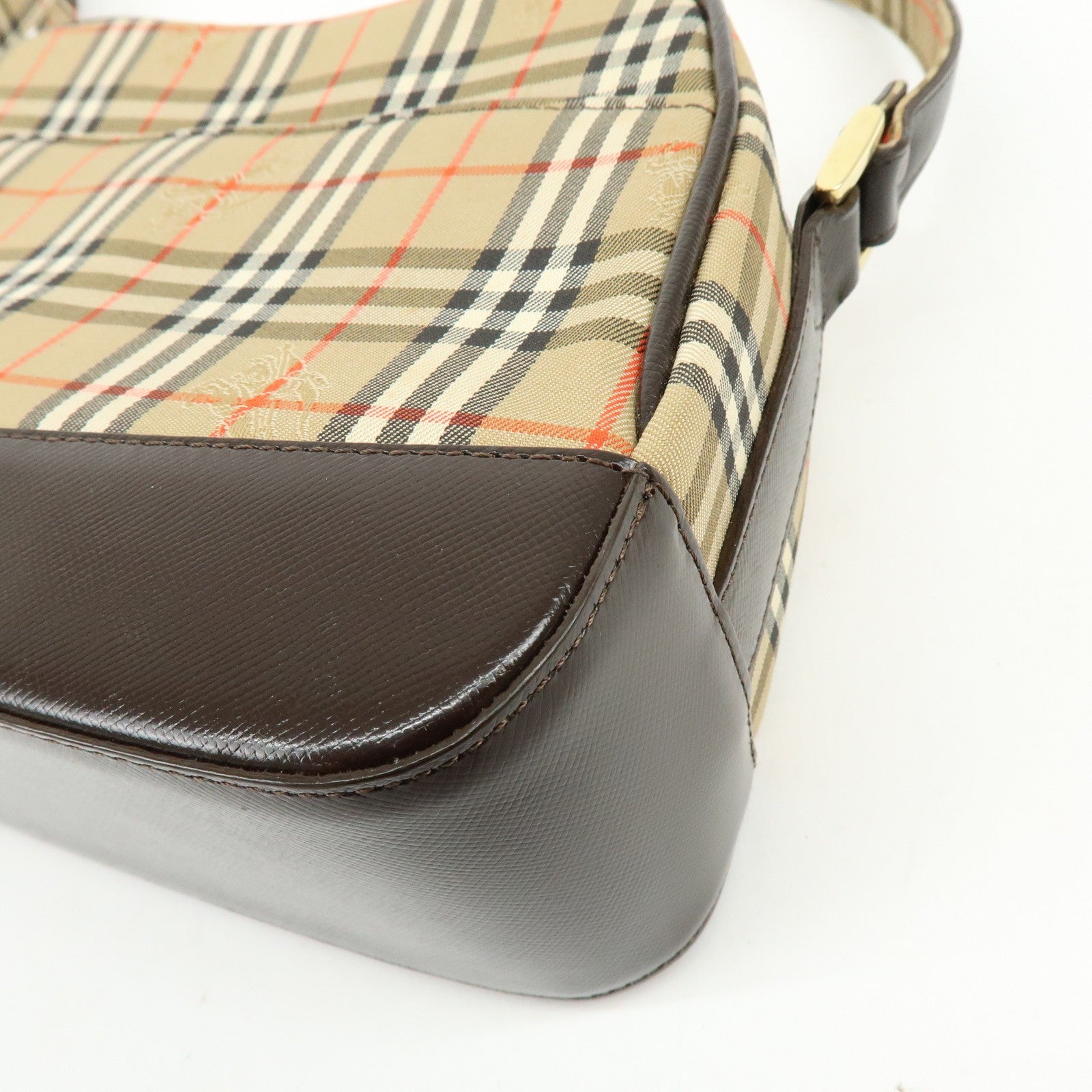 Burberry Nova Plaid Shoulder Crossbody Bag - Beige, Canvas, Leather