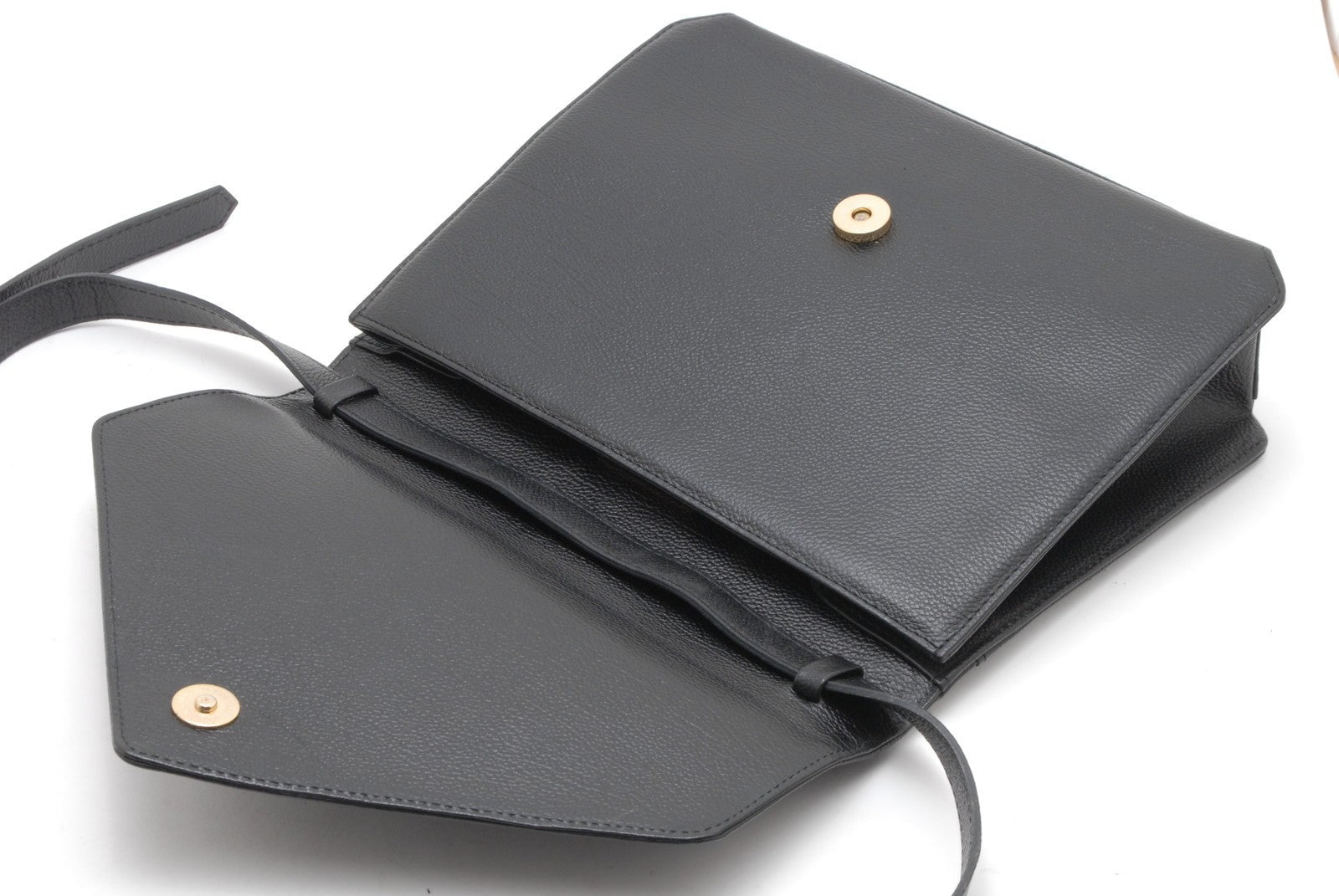 Saint Laurent YSL Envelope Shoulder Bag - Black, Leather