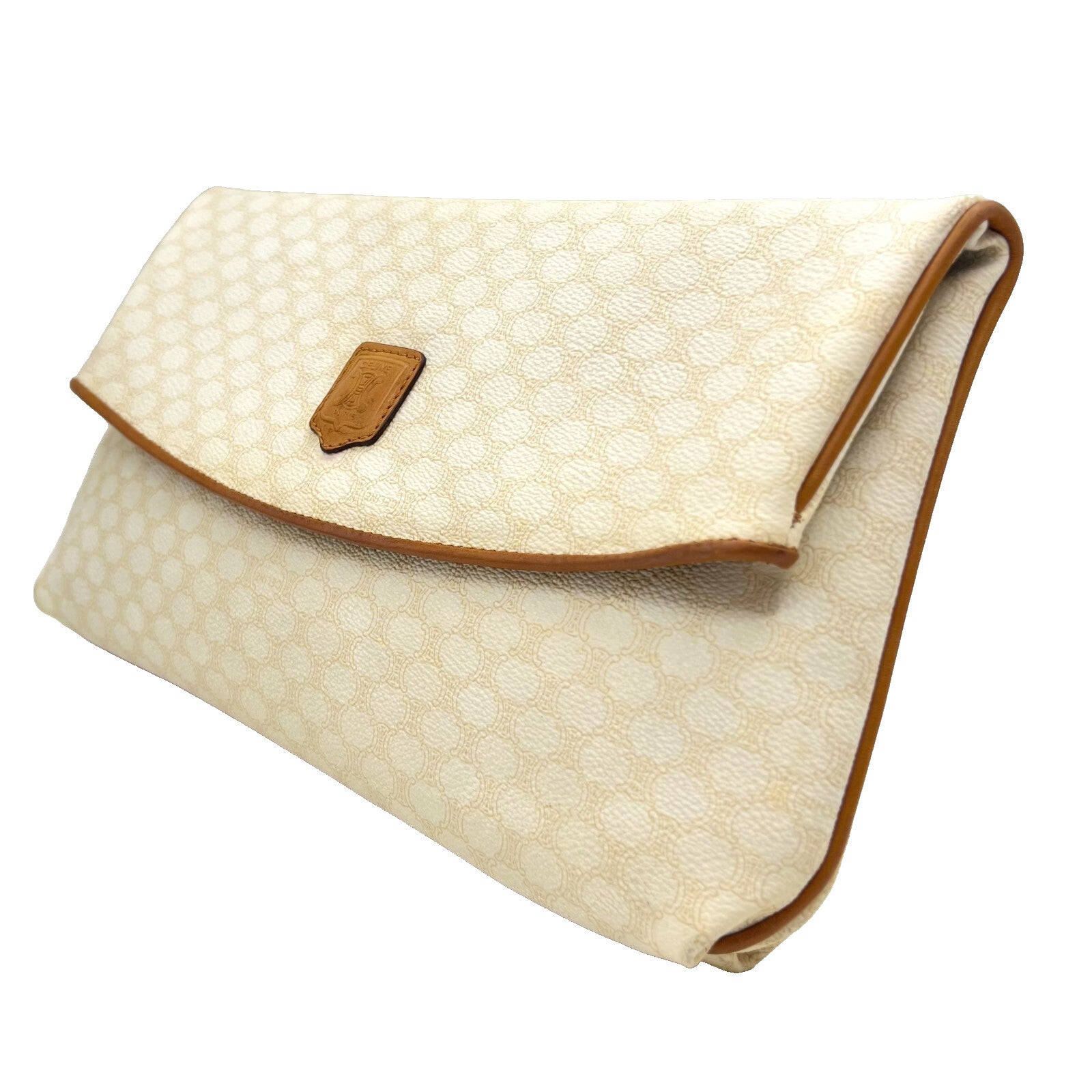 Celine Macadam Clutch - Ivory, Leather