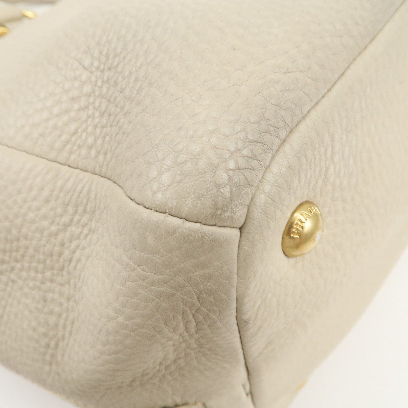 Prada 2Way Bag Hand Bag - Ivory, Leather