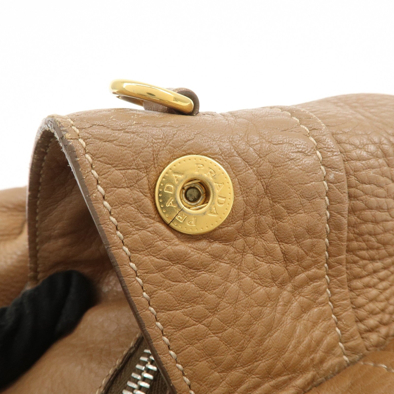 Prada 2Way Bag Hand Bag - Brown, Calf Leather