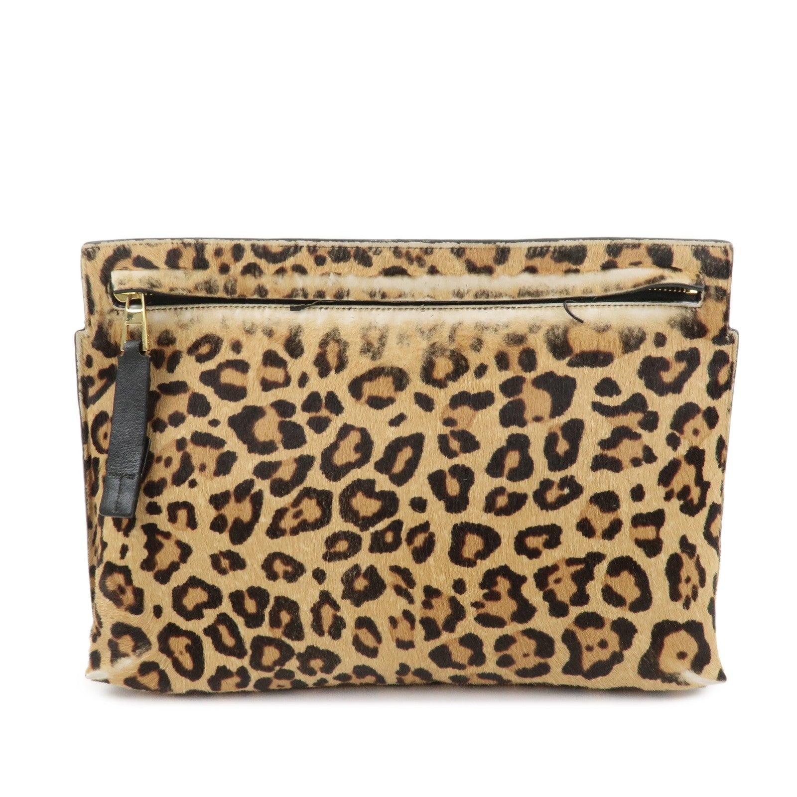 Loewe Anagram Logo Clutch Bag - Leopard, Unborn Calf Leather