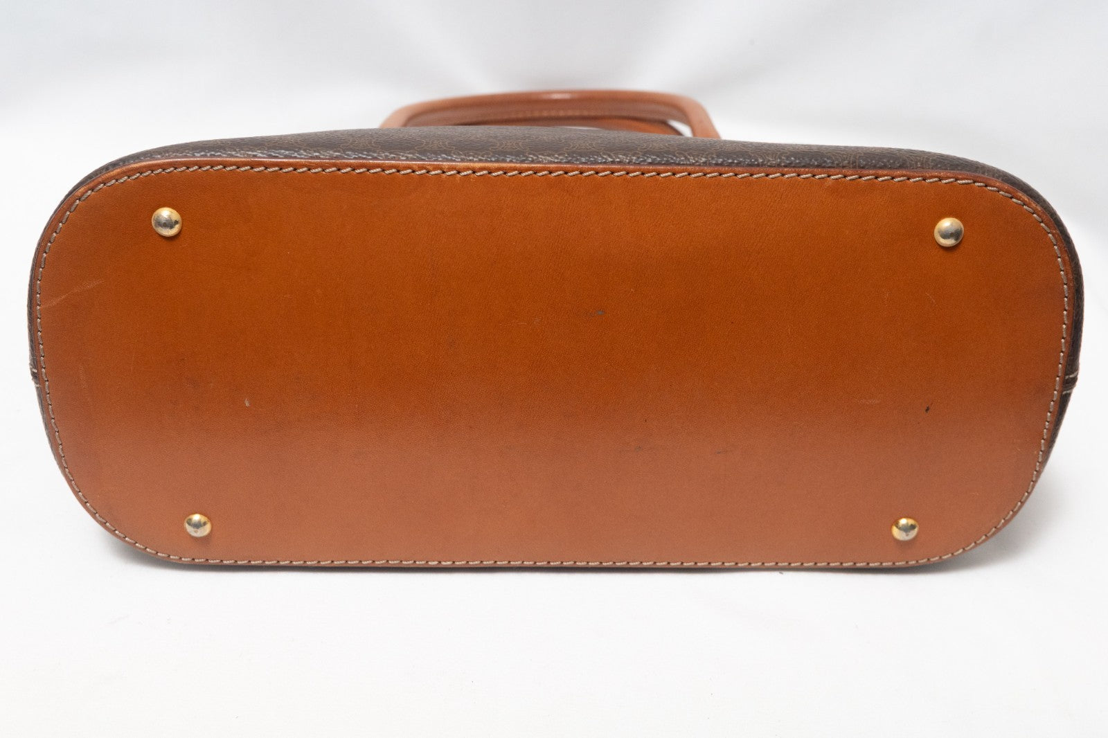 Celine Macadam Hand Bag - Brown, PVC Leather 