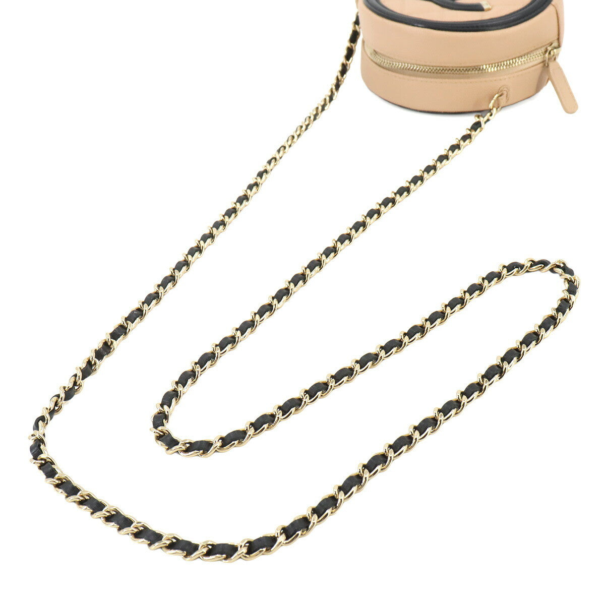 Chanel CC Filigree Chain Shoulder Bag - Beige, Black, Caviarskin Leather