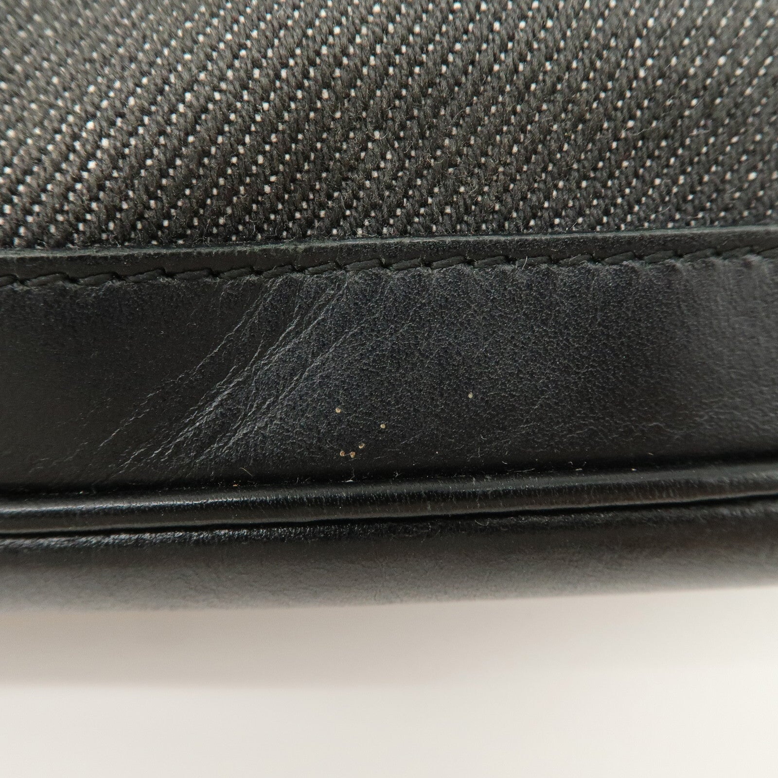 Gucci Sherry Accessory Pouch - Black, Canvas, Leather 