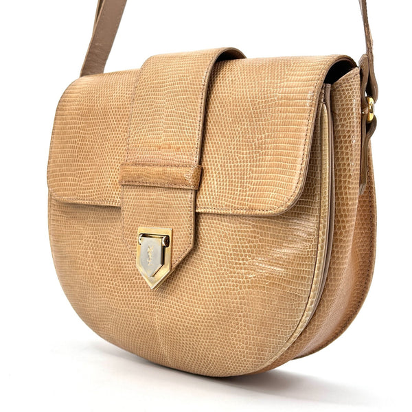 Saint Laurent Yves Shoulder Bag - Beige, Leather 