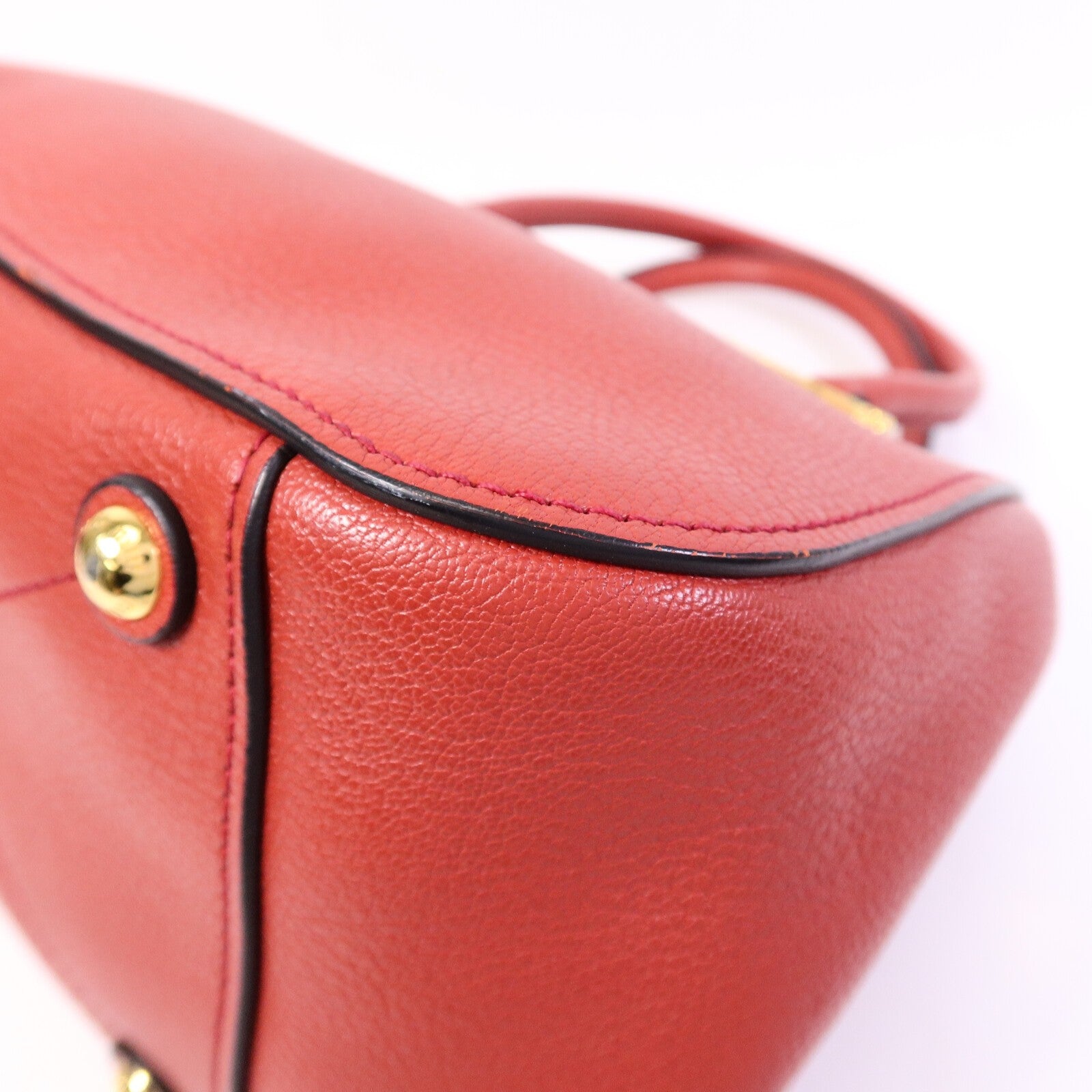 Miu Miu GHW 2 Way Shoulder Bag - Red, Calfskin Leather