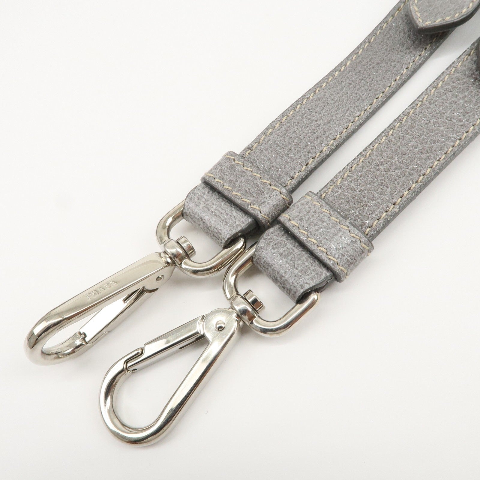 Prada Hand Bag - Gray, Leather