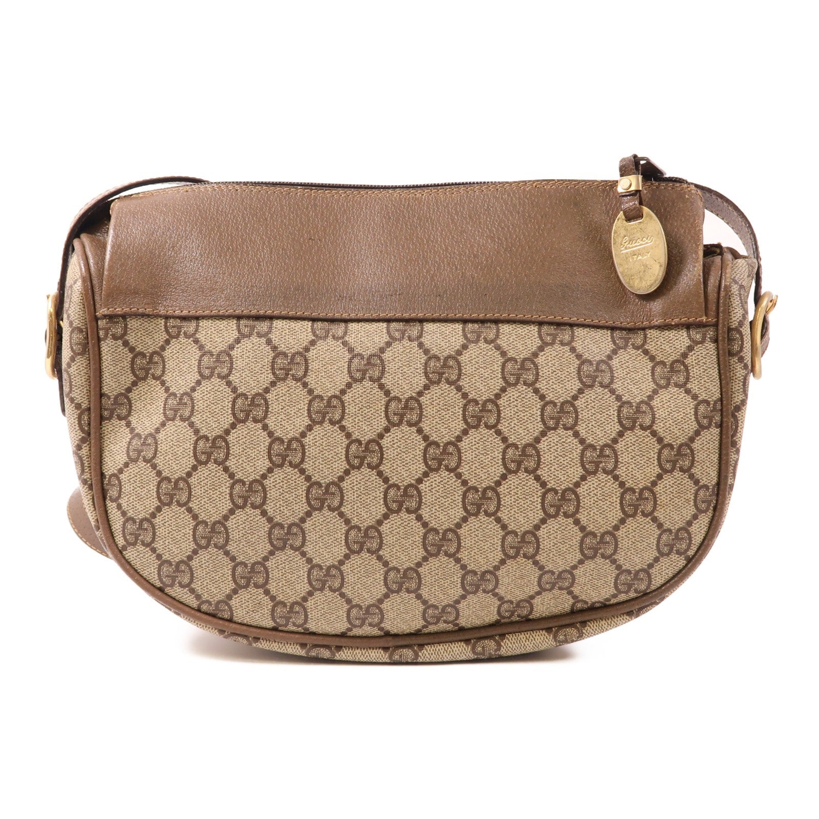 Gucci GG GHW Shoulder Bag - Brown, Coated Canvas