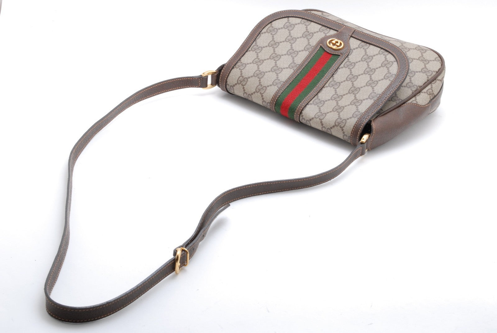 Gucci GG Supreme Shoulder Bag - Beige Brown, PVC