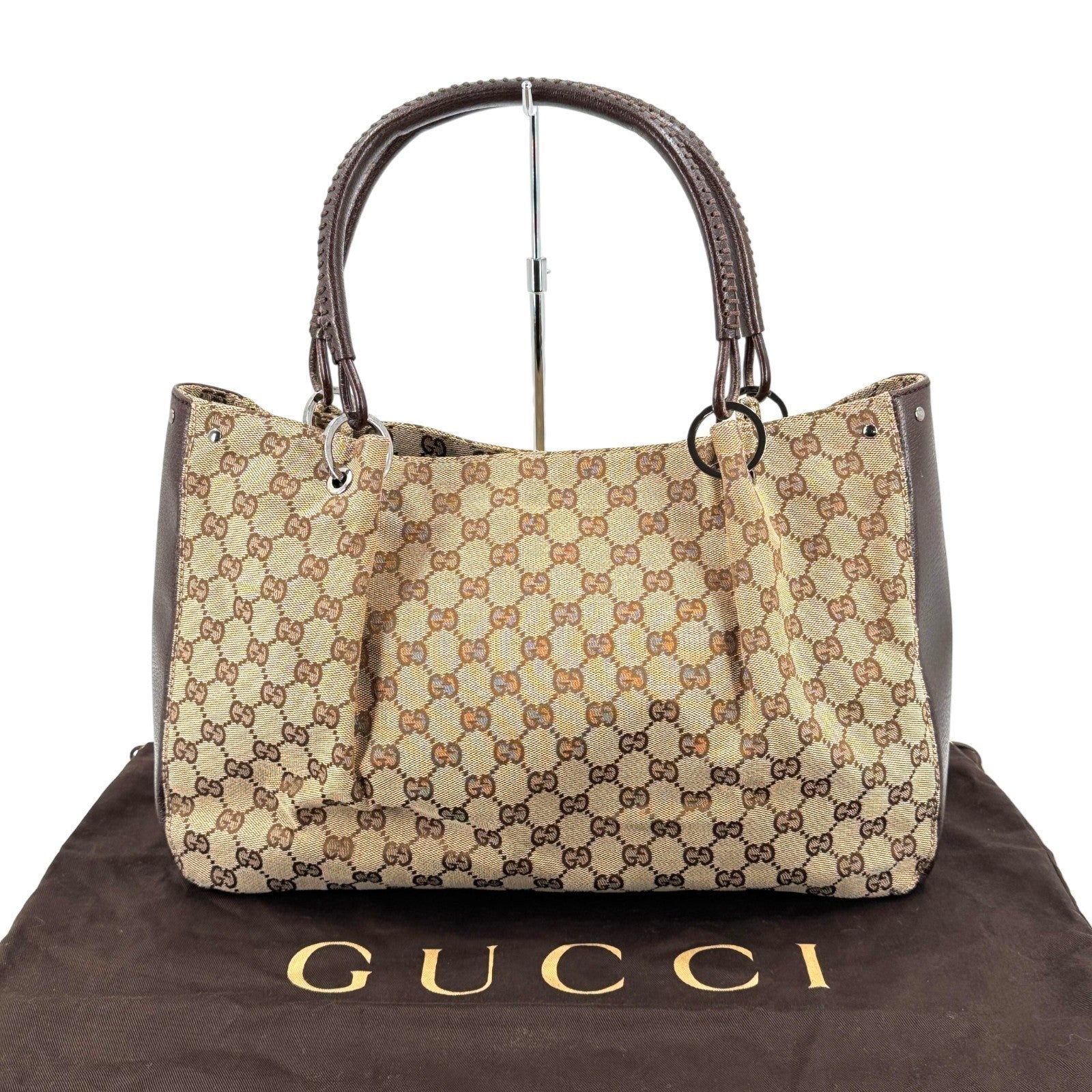 Gucci Abbey Tote Bag - Beige, Canvas and Leather
