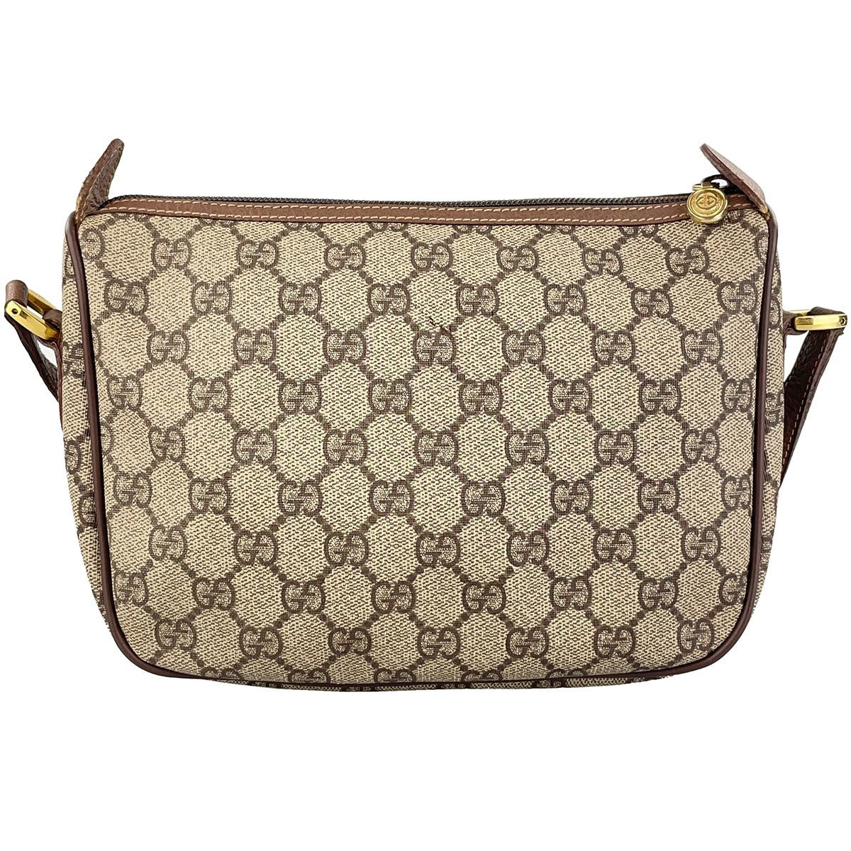 Gucci Sherry Line Shoulder Bag - Beige, Brown, Leather, PVC
