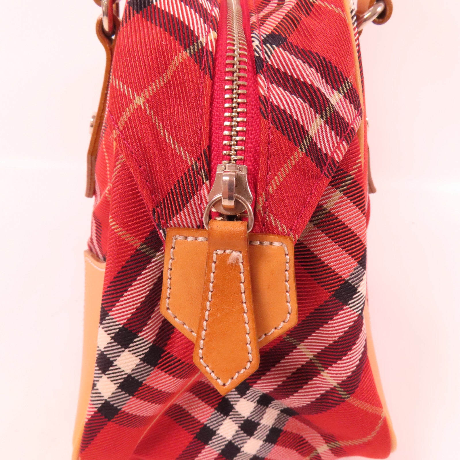 Burberry Blue Label SHW Handbag - Red, Canvas