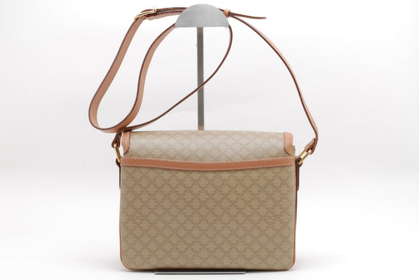 Celine Macadam Shoulder Bag - Beige, PVC Leather